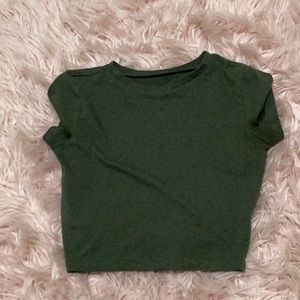 Wild fable olive green crop top xs